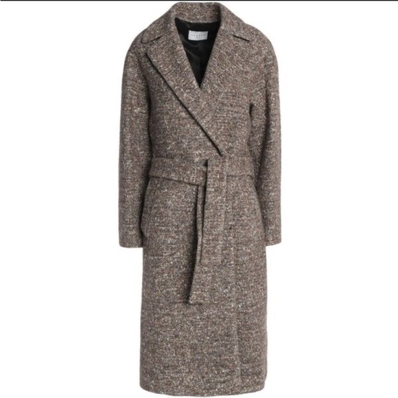 Sandro wool brown coat sz 38 M - Picture 1 of 3